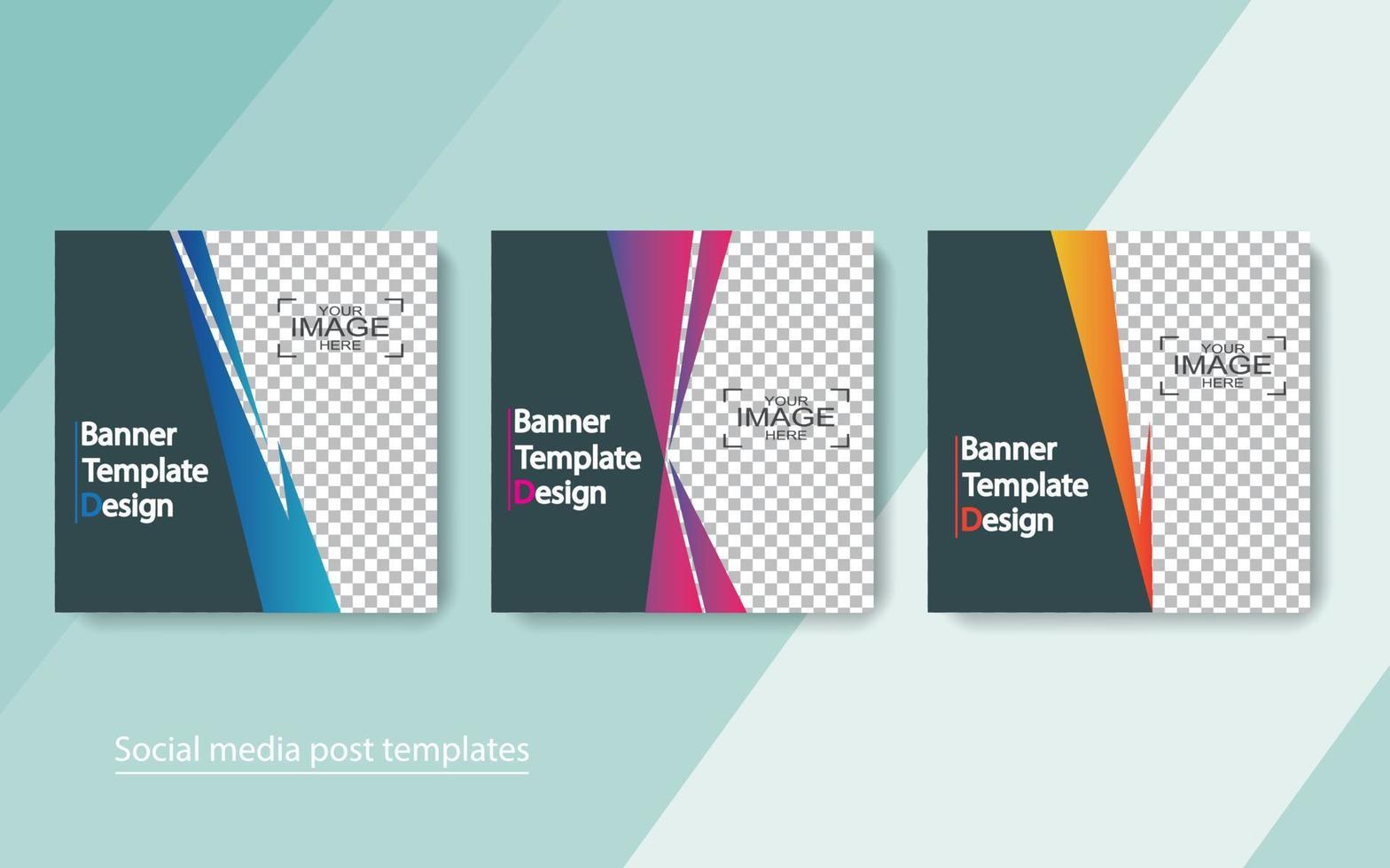 set banner social media post design. vector