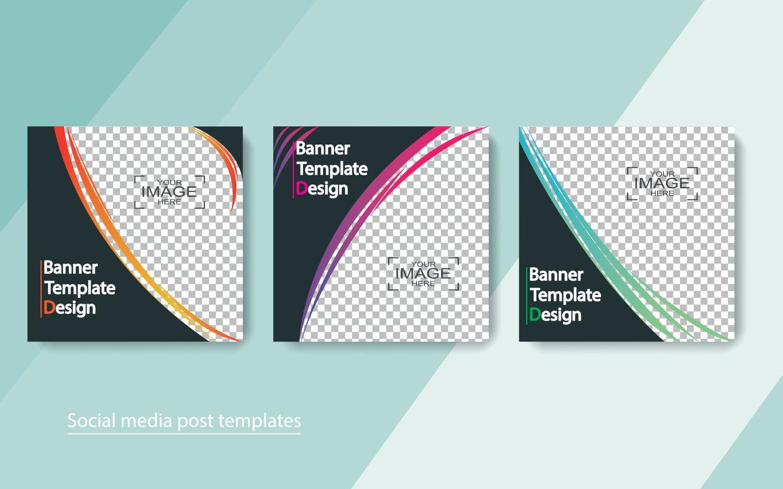 set banner social media post design. vector