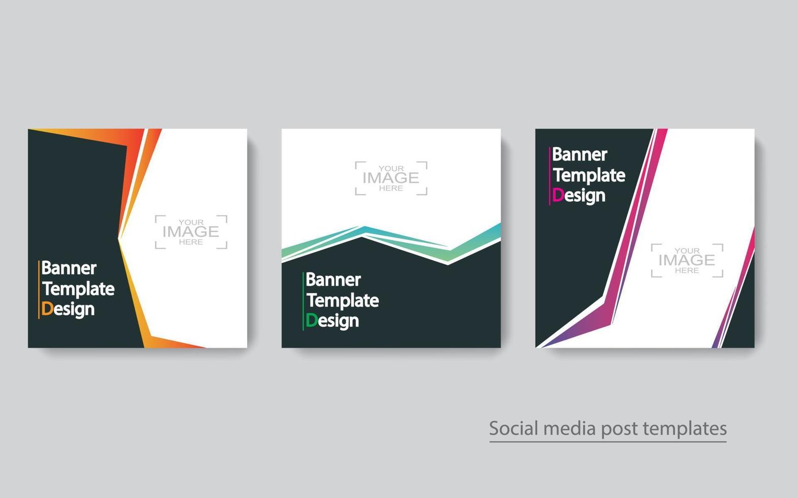 set banner social media post design. vector