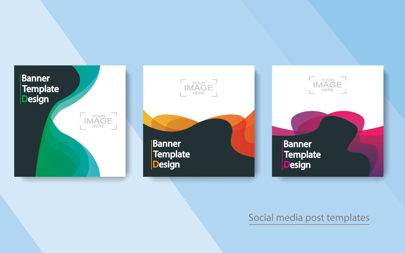 set banner social media post design. vector
