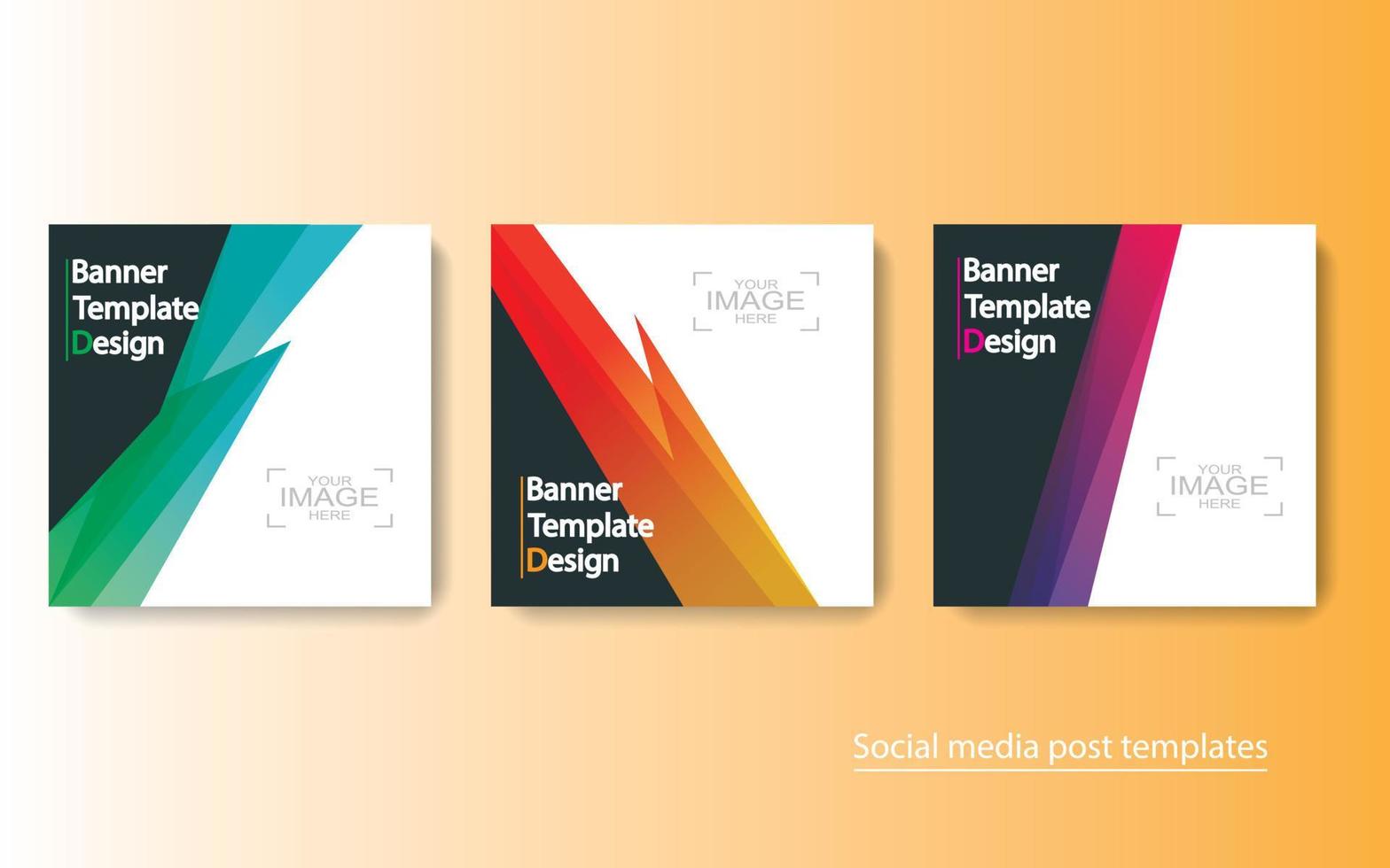 set banner social media post design. vector