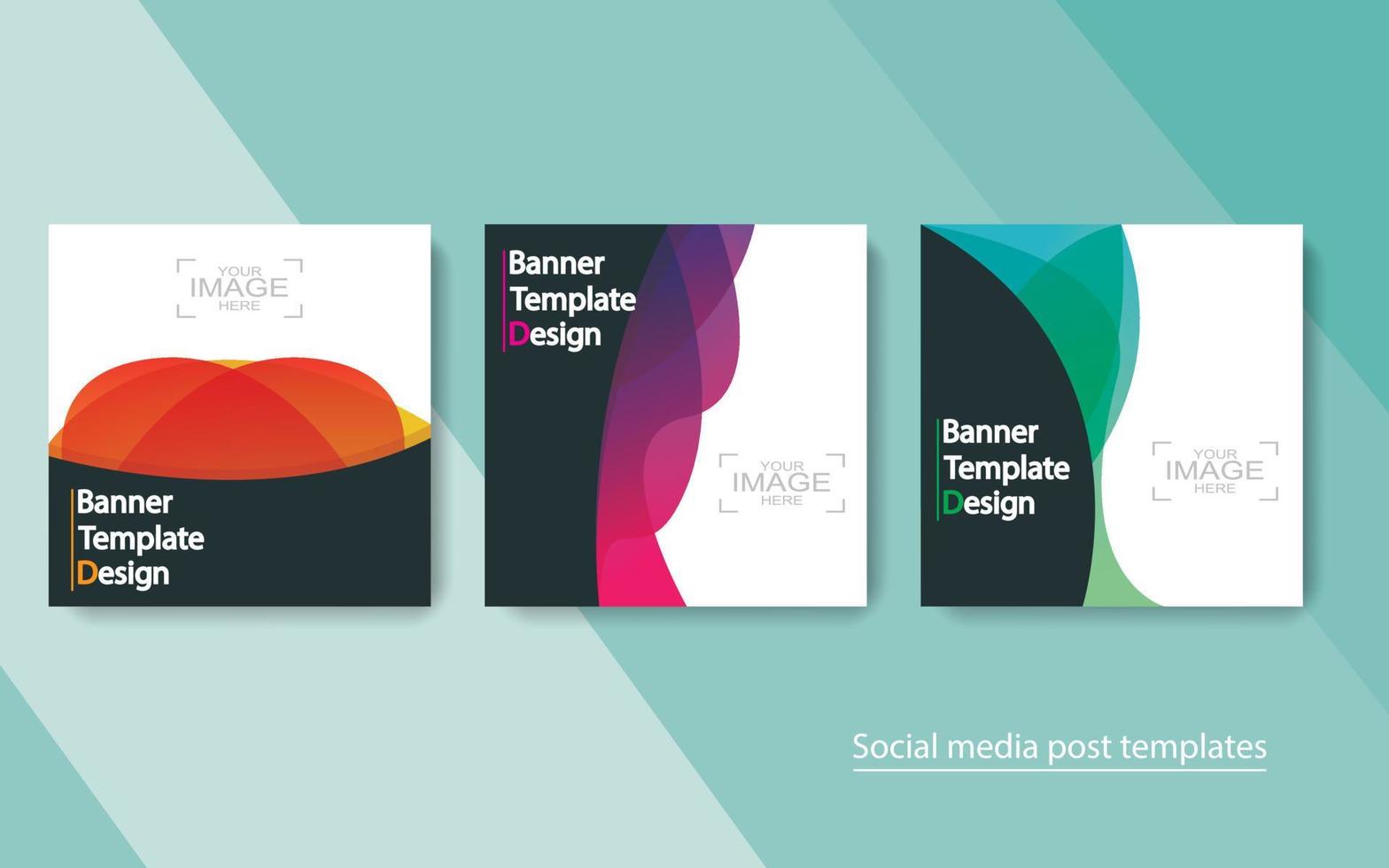 set banner social media post design. vector