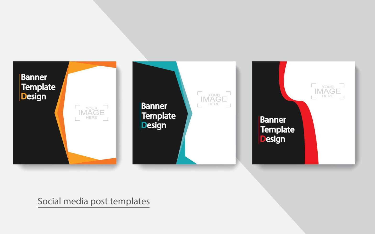 set banner social media post design. vector