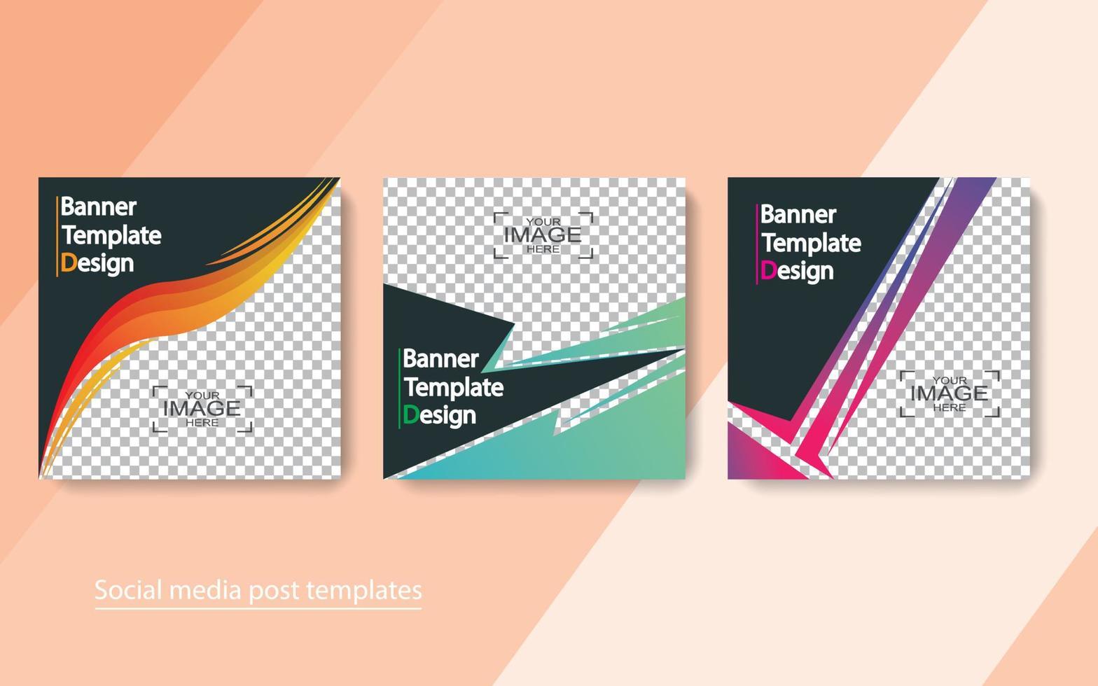 set banner social media post design. vector