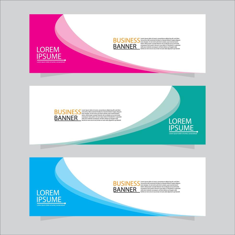 Vector abstract design web banner template. Modern banner.  Abstract geometric web banner template on grey background.