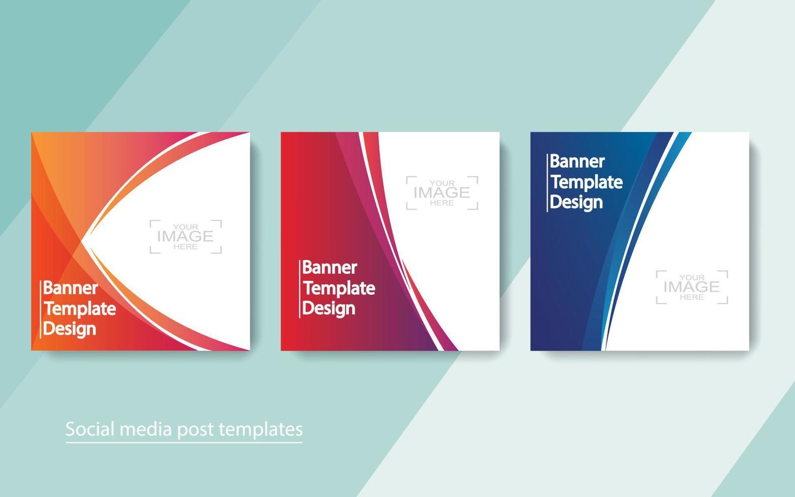 set banner social media post design. vector