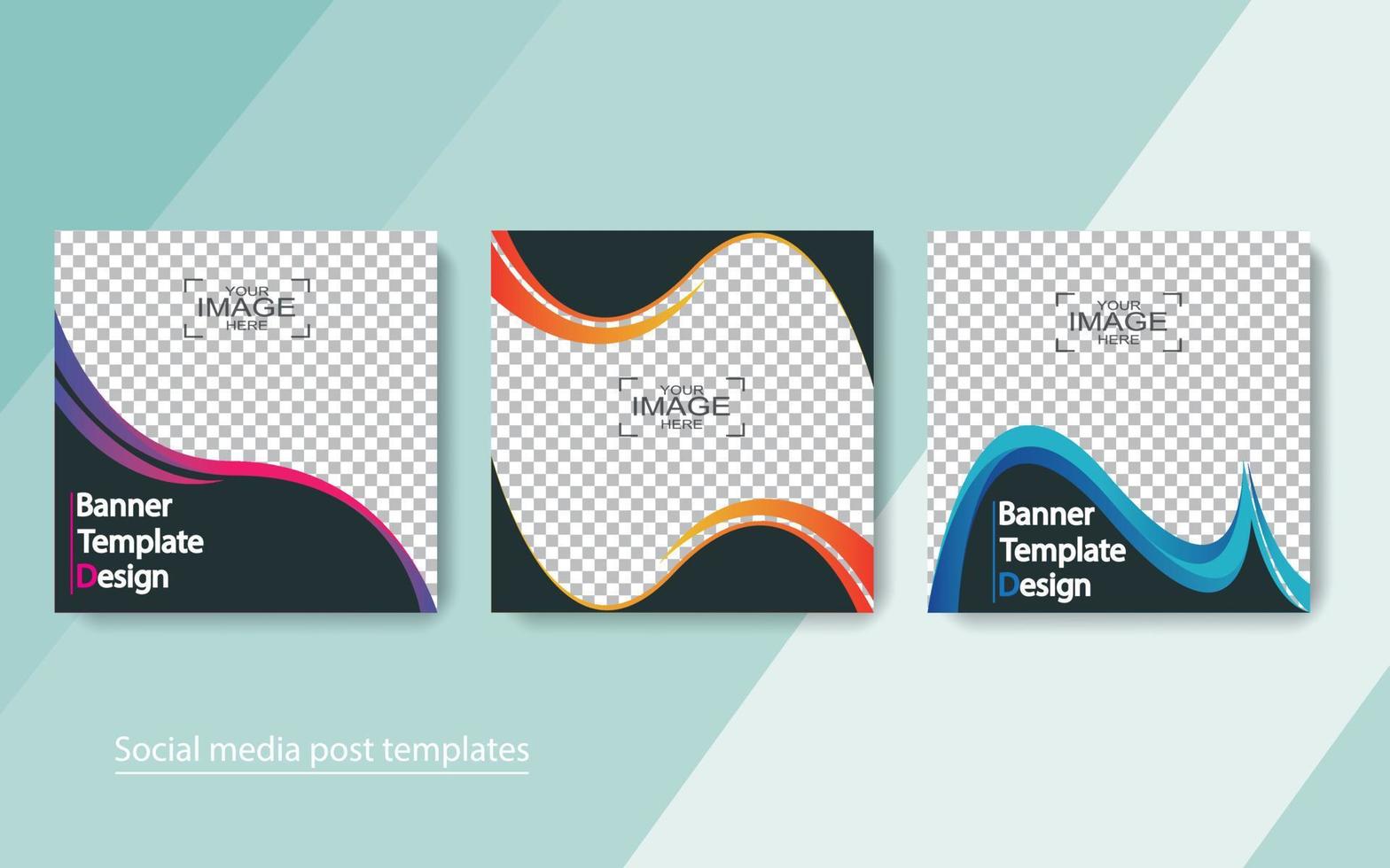 set banner social media post design. vector