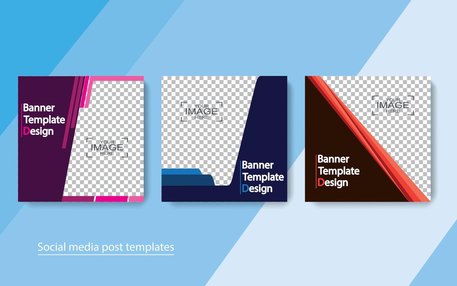 set banner social media post design. vector