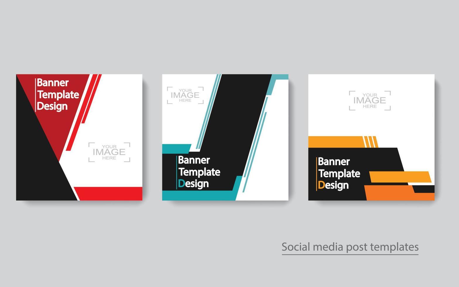 set banner social media post design. vector
