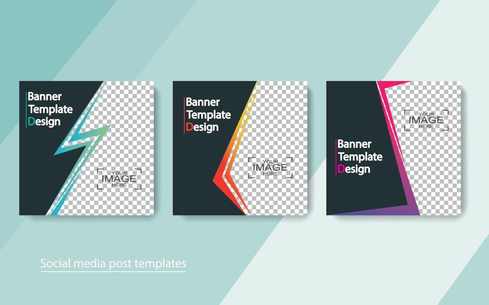 set banner social media post design. vector