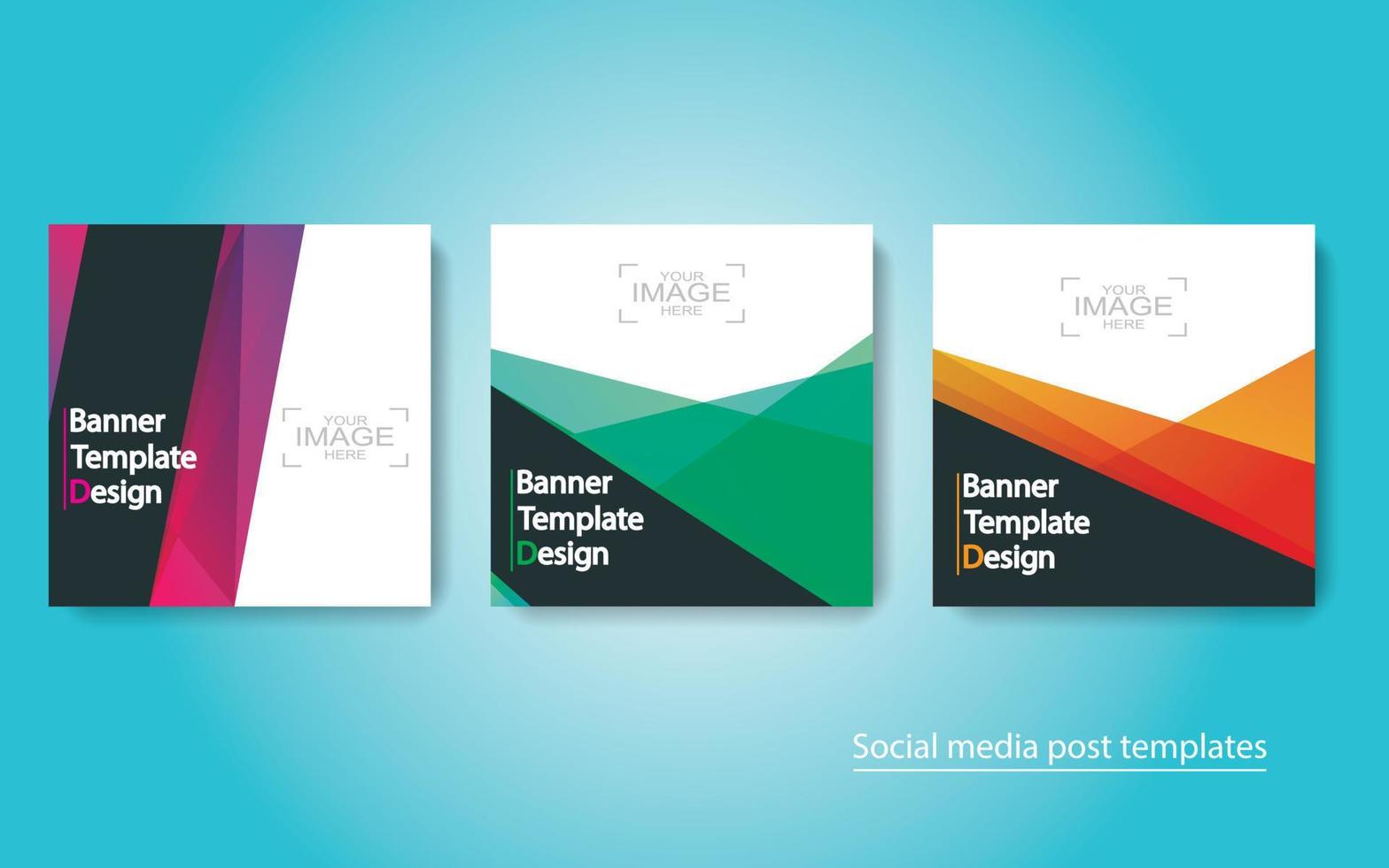 set banner social media post design. vector