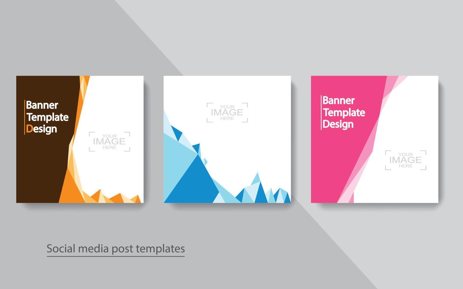 set banner social media post design. vector