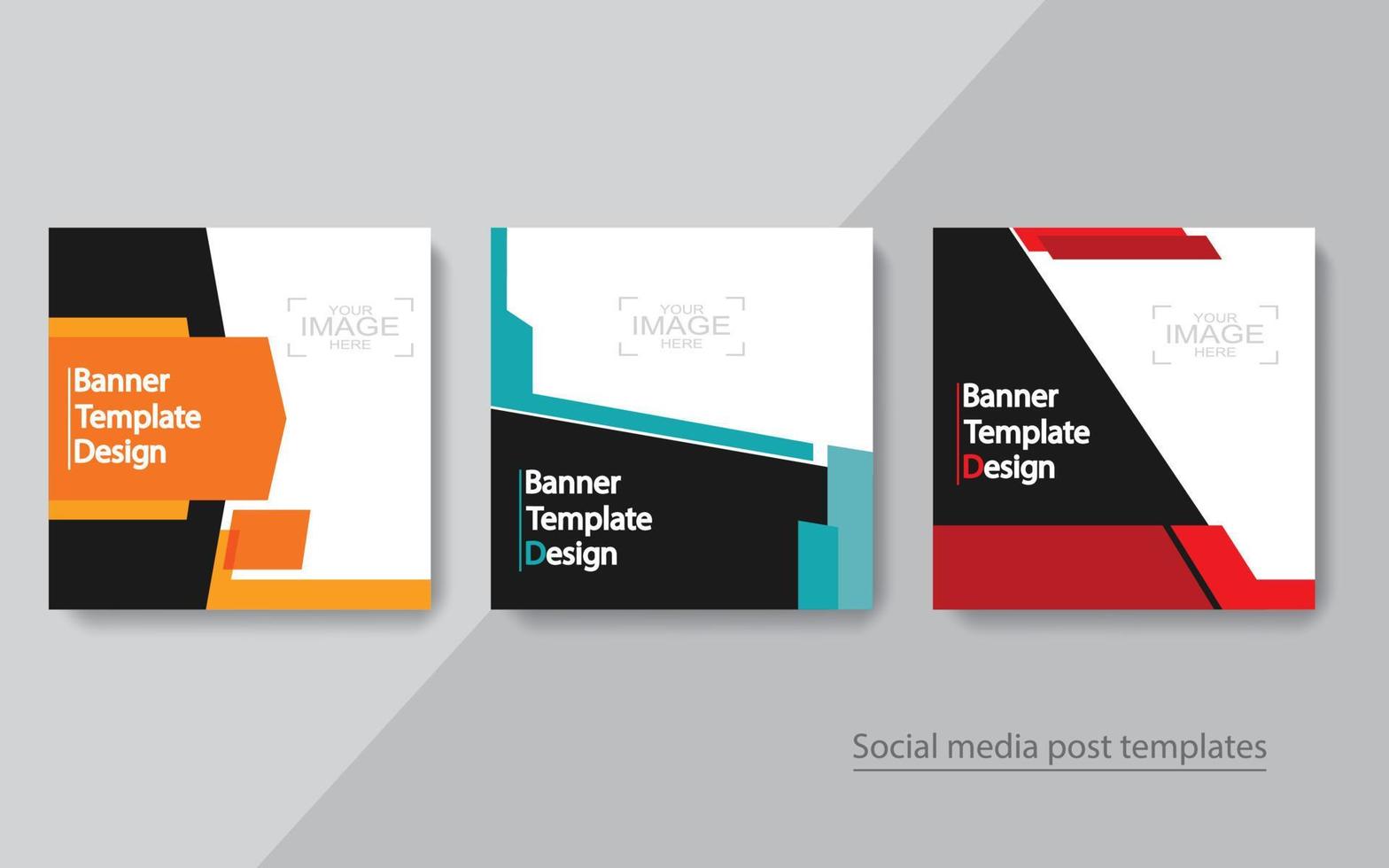 set banner social media post design. vector