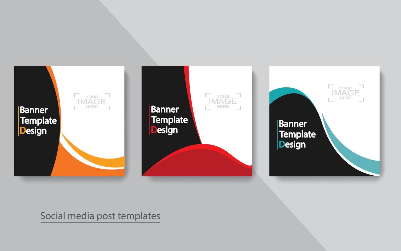 set banner social media post design. vector