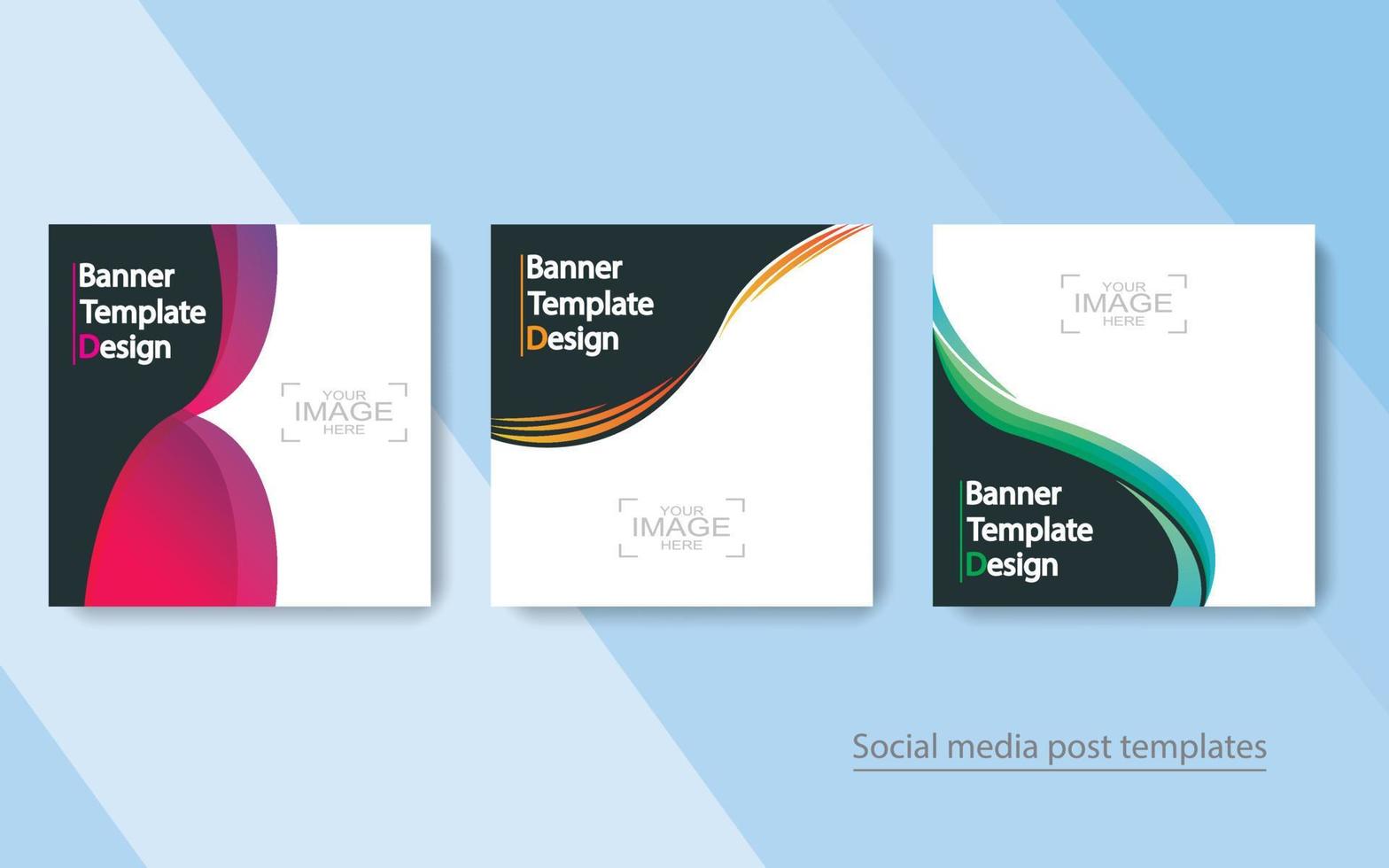 set banner social media post design. vector