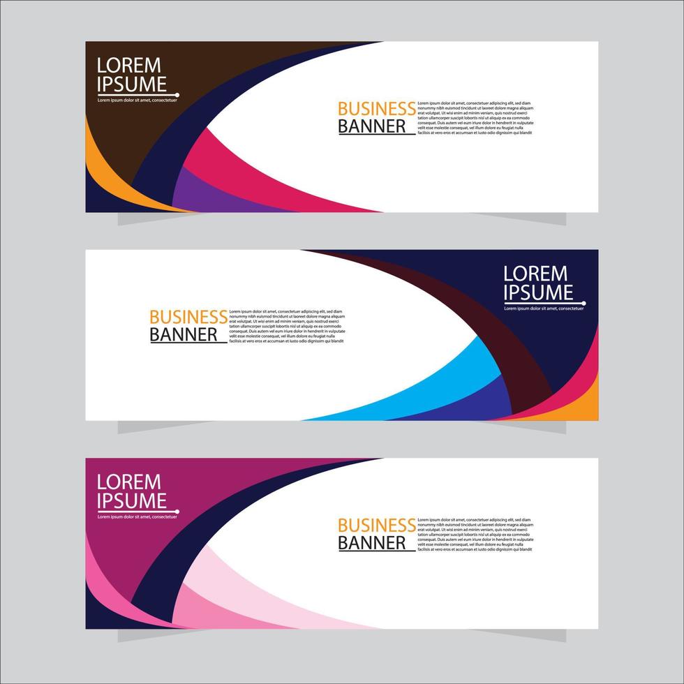 Vector abstract design web banner template. Modern banner.  Abstract geometric web banner template on grey background.