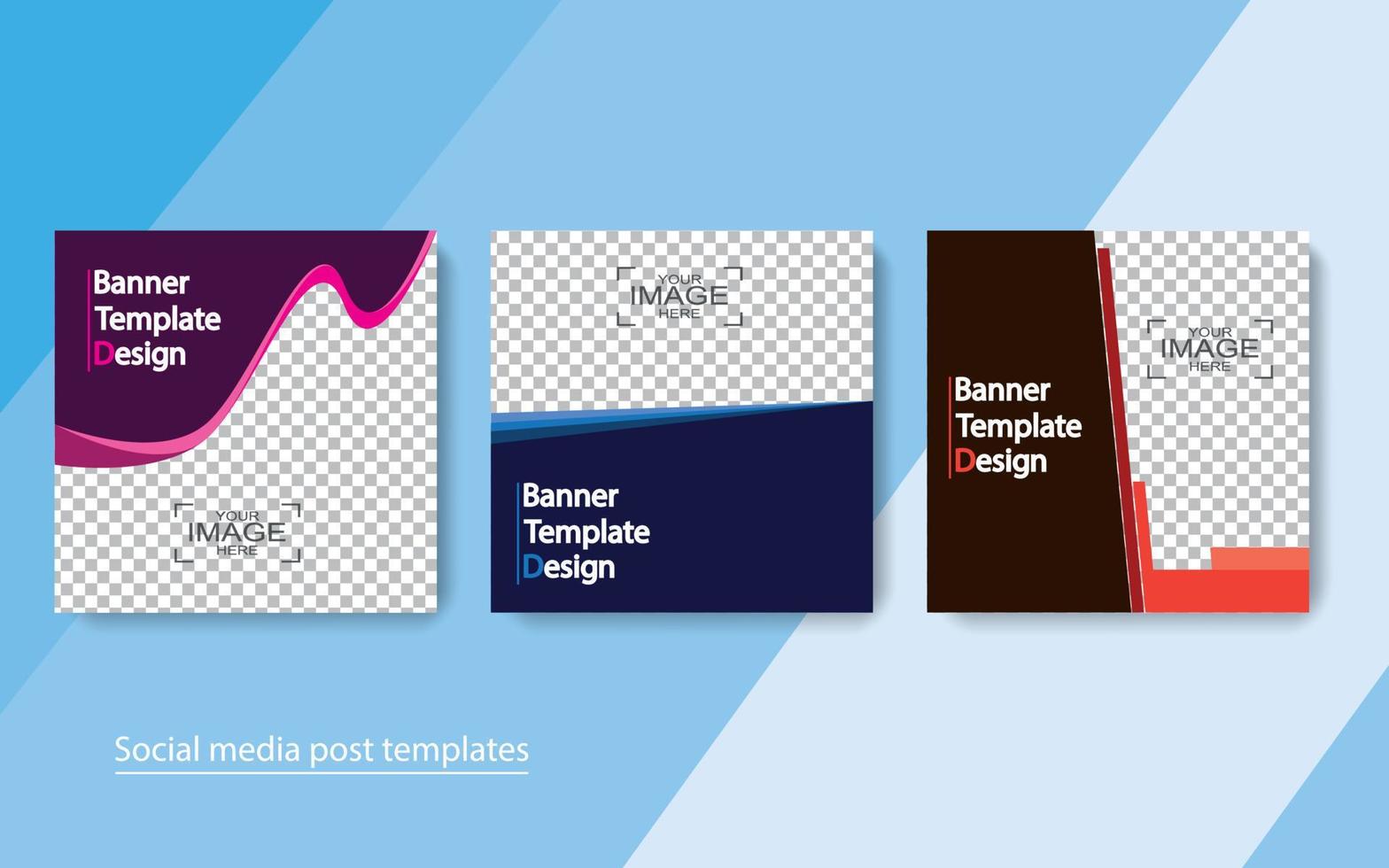 set banner social media post design. vector