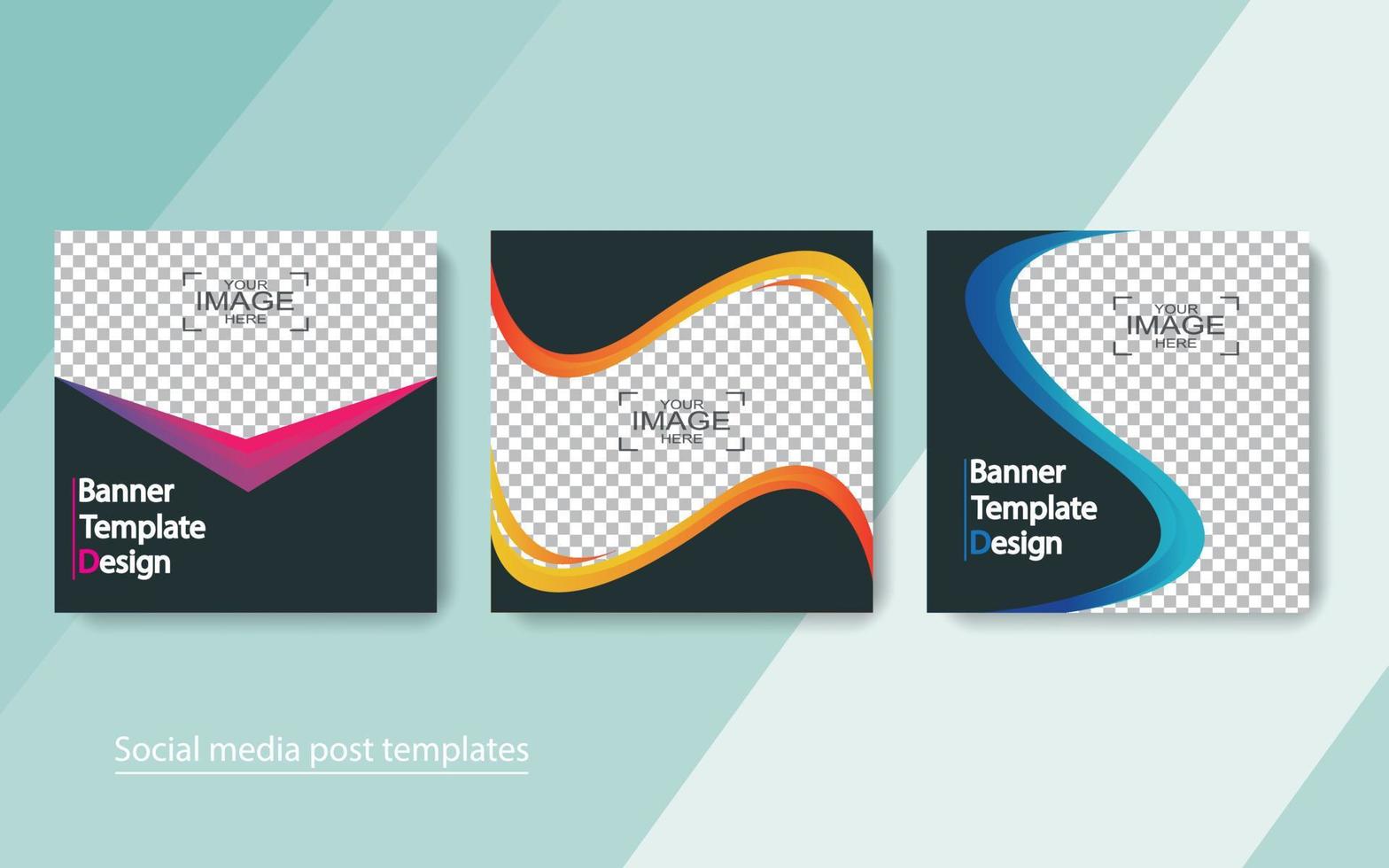 establecer diseño de publicación de banner en redes sociales. vector