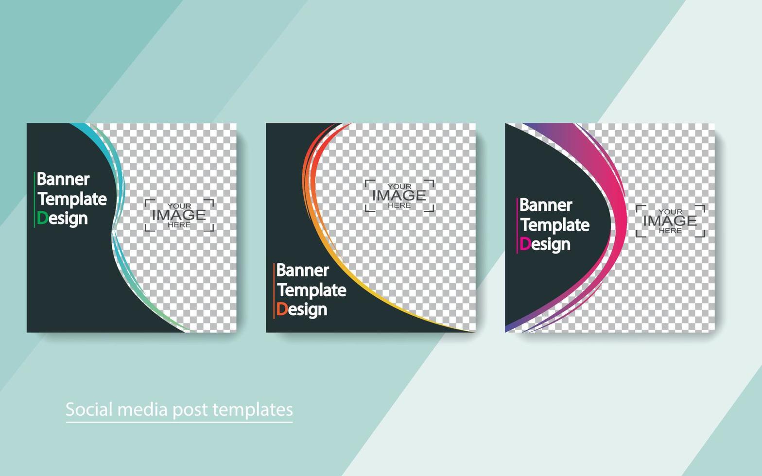 set banner social media post design. vector