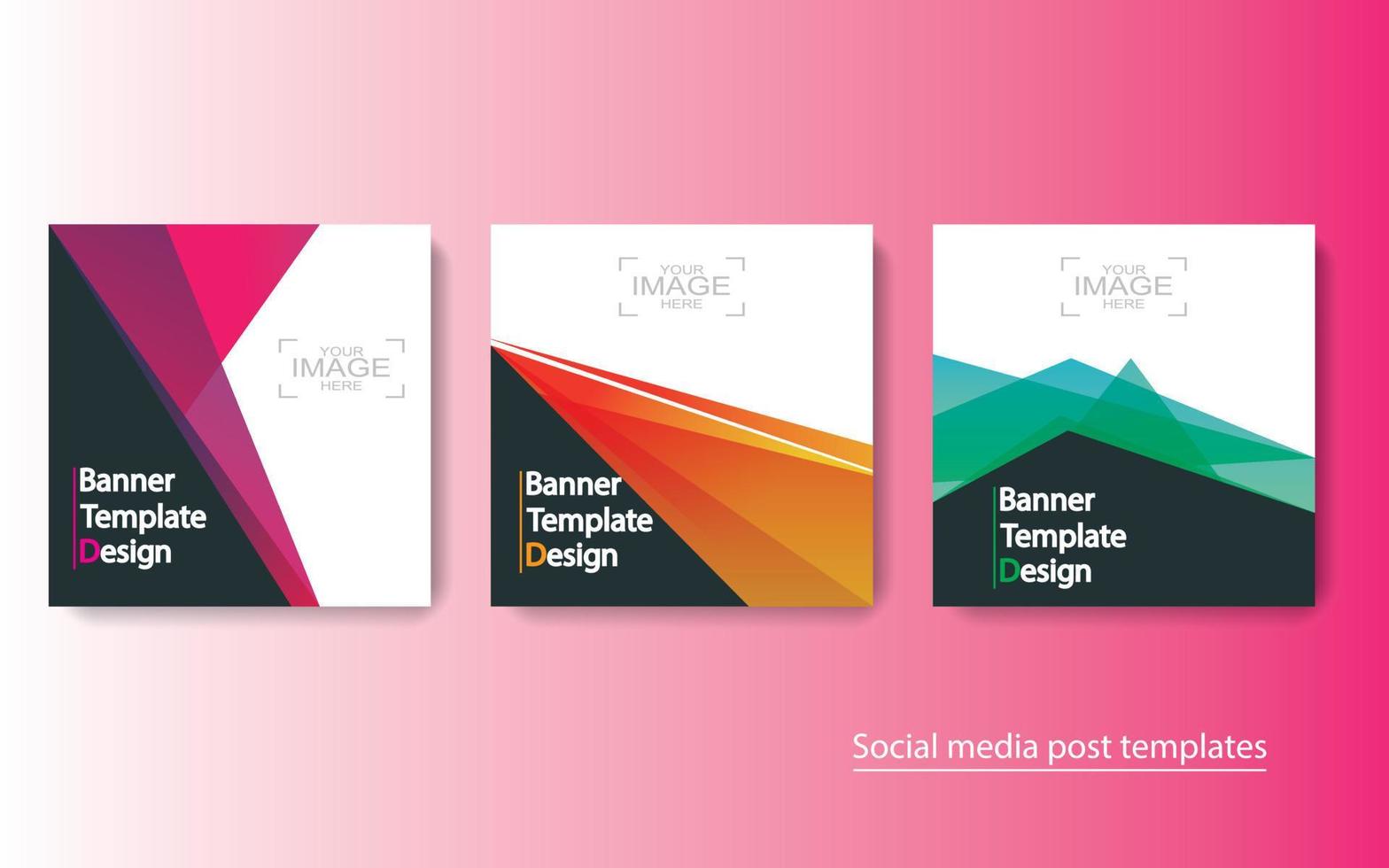 set banner social media post design. vector