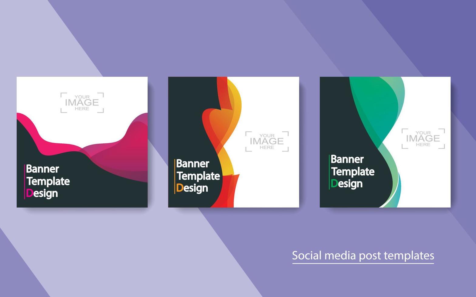 set banner social media post design. vector