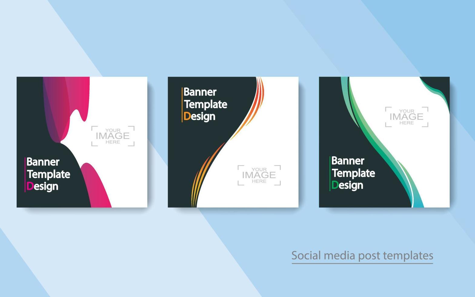 set banner social media post design. vector