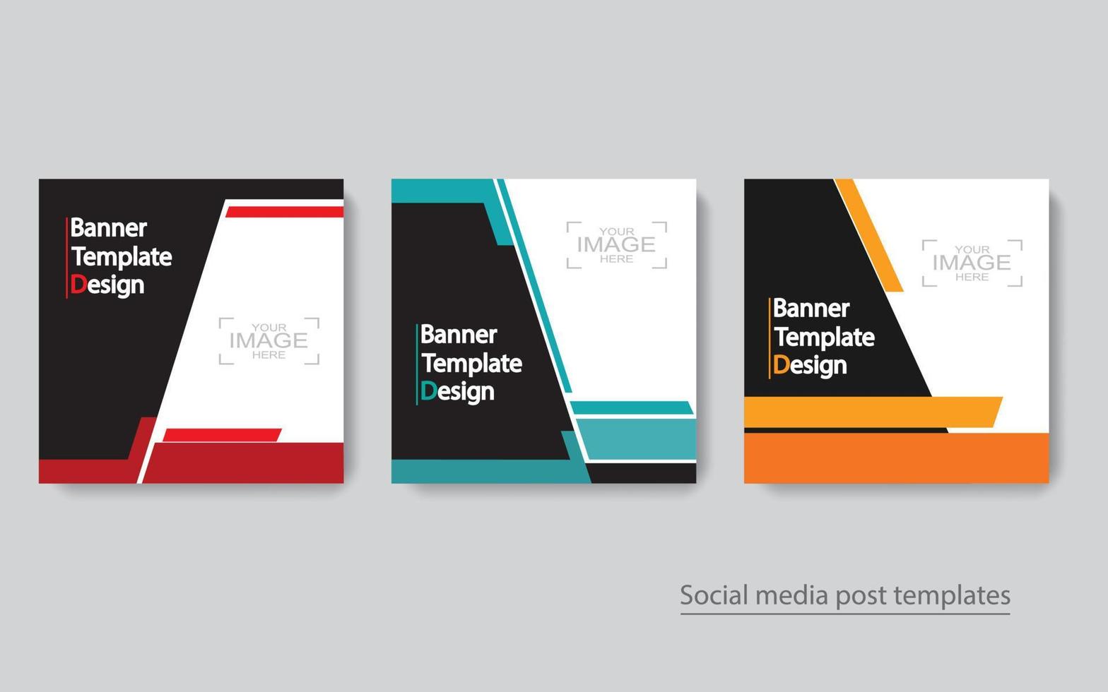 set banner social media post design. vector