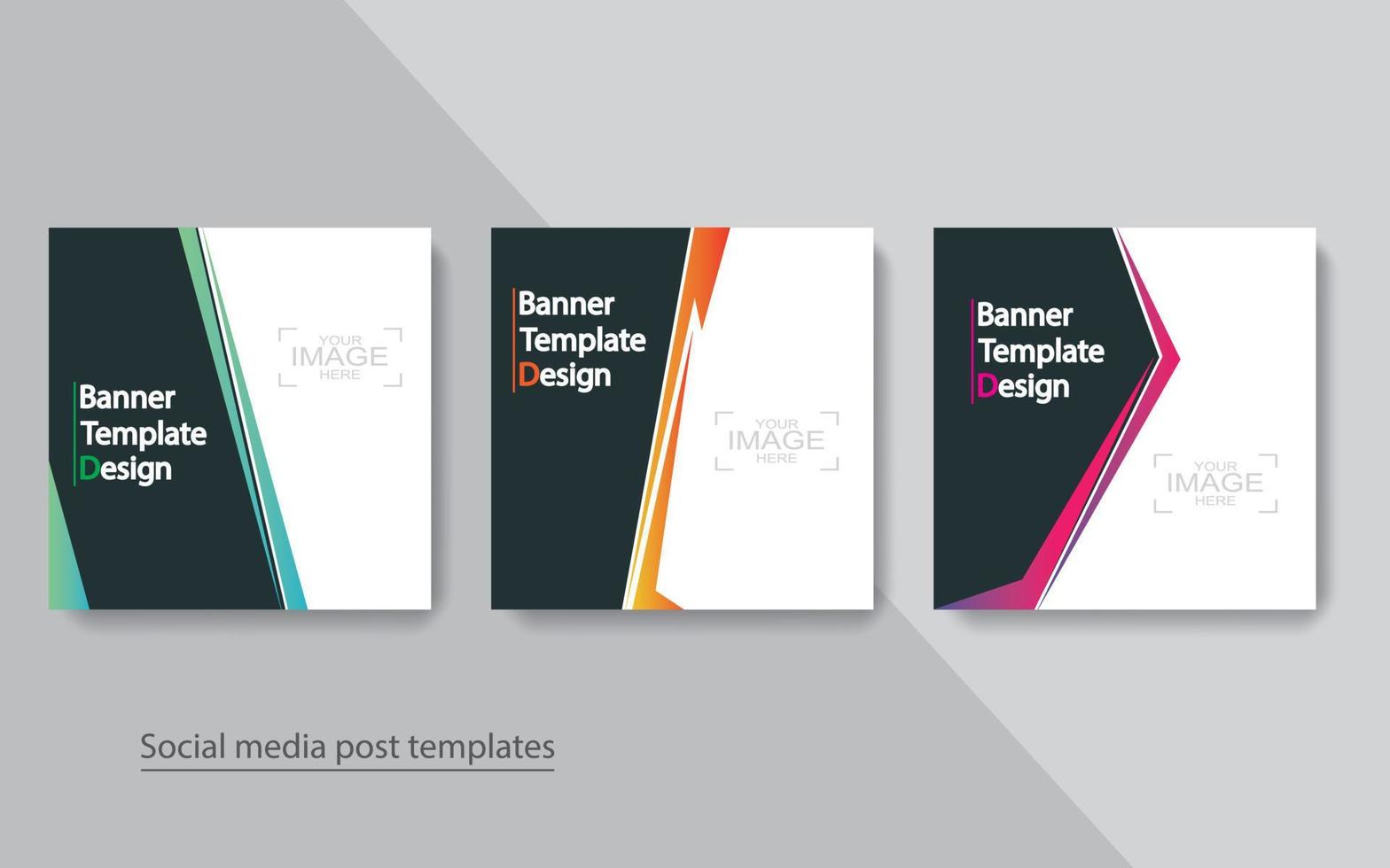 set banner social media post design. vector