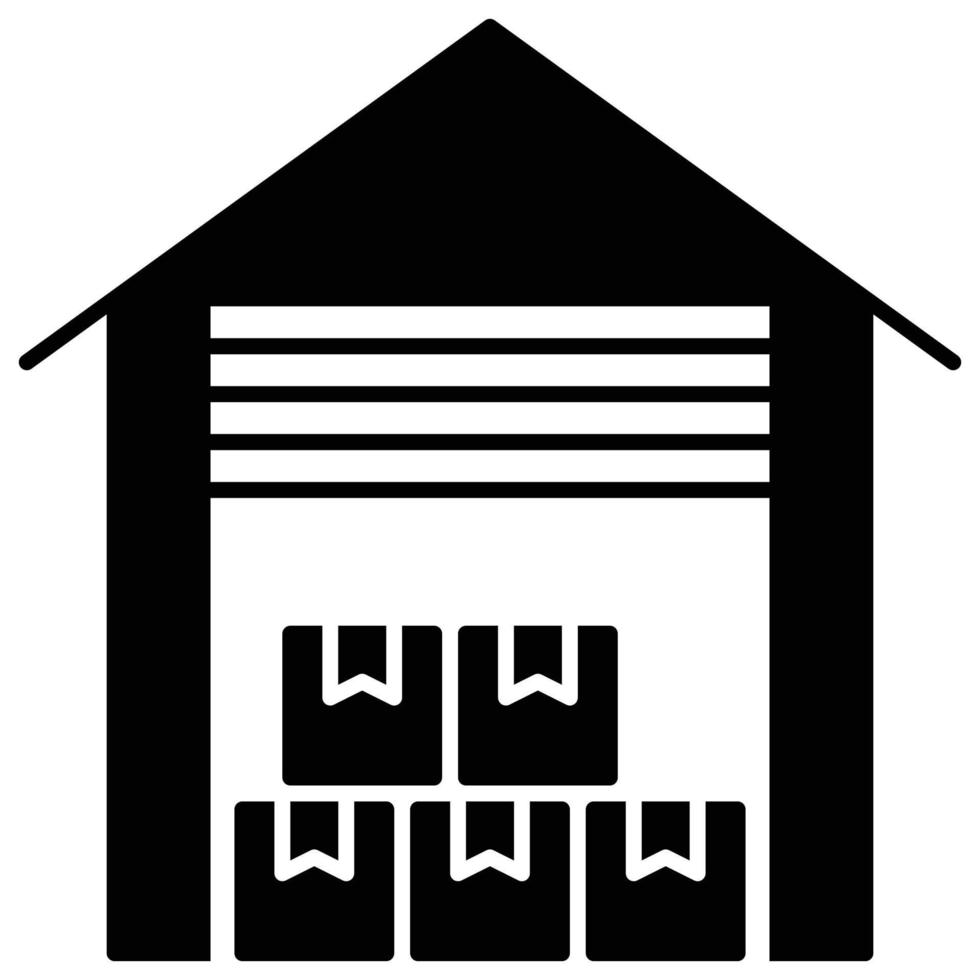 warehouse icon, logistics and delivery theme vector