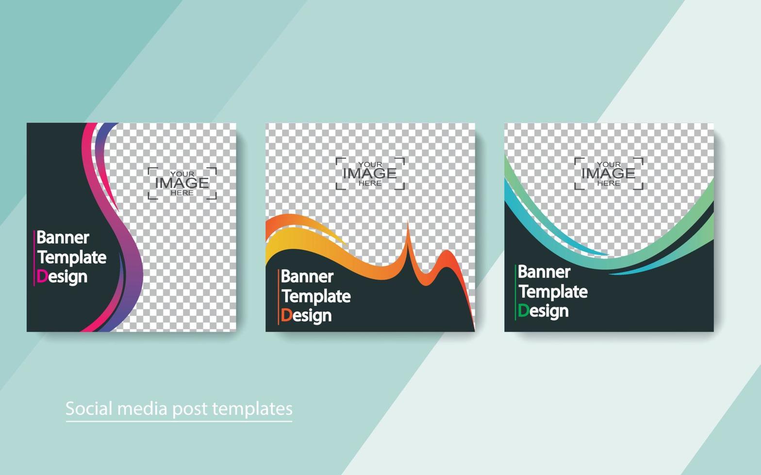 establecer diseño de publicación de banner en redes sociales. vector