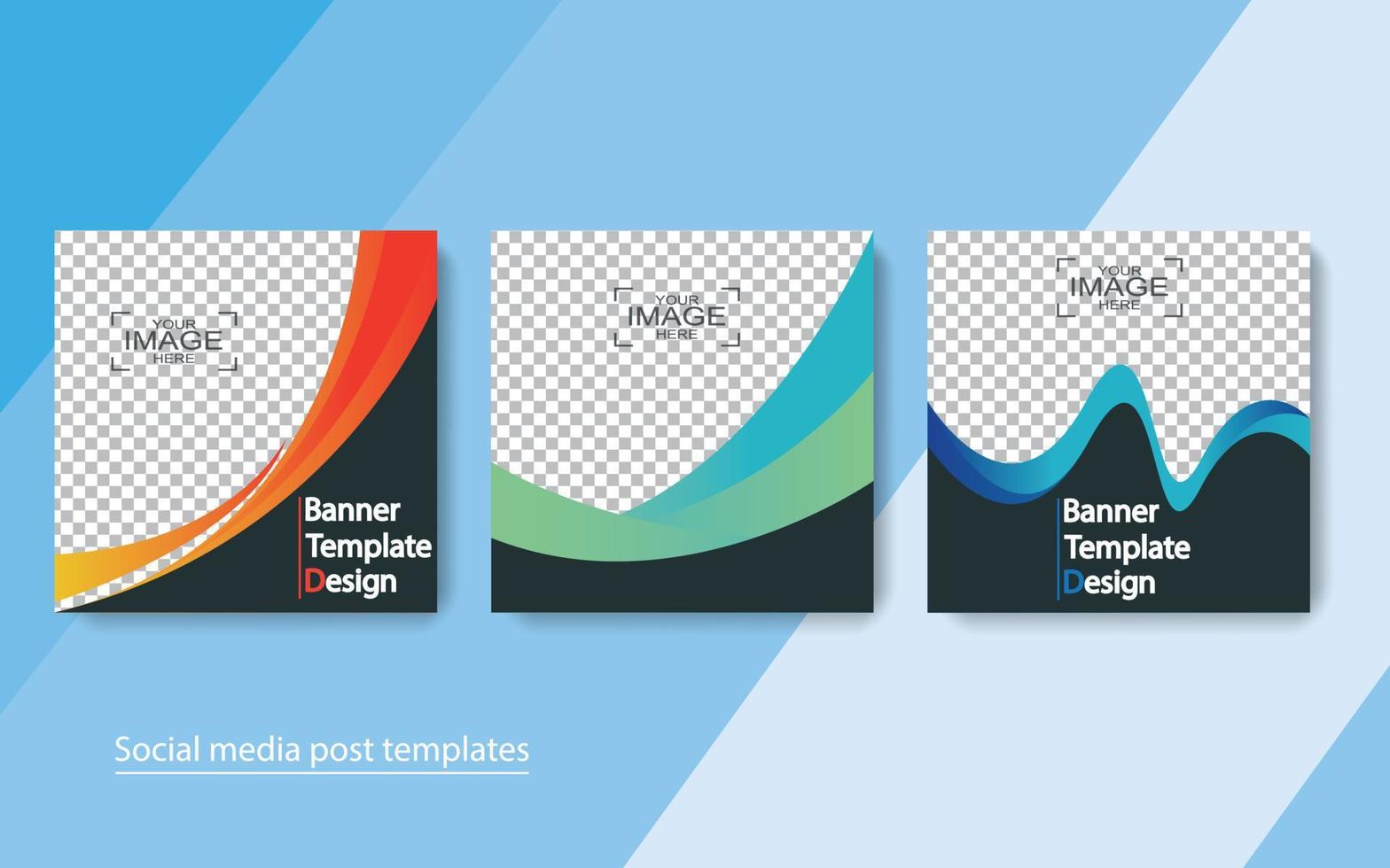 set banner social media post design. vector