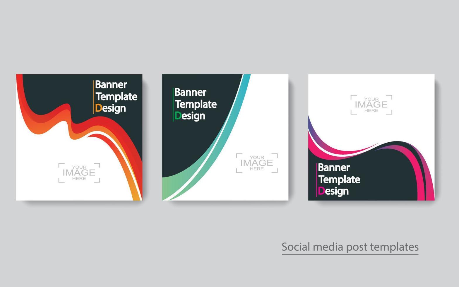 establecer diseño de publicación de banner en redes sociales. vector