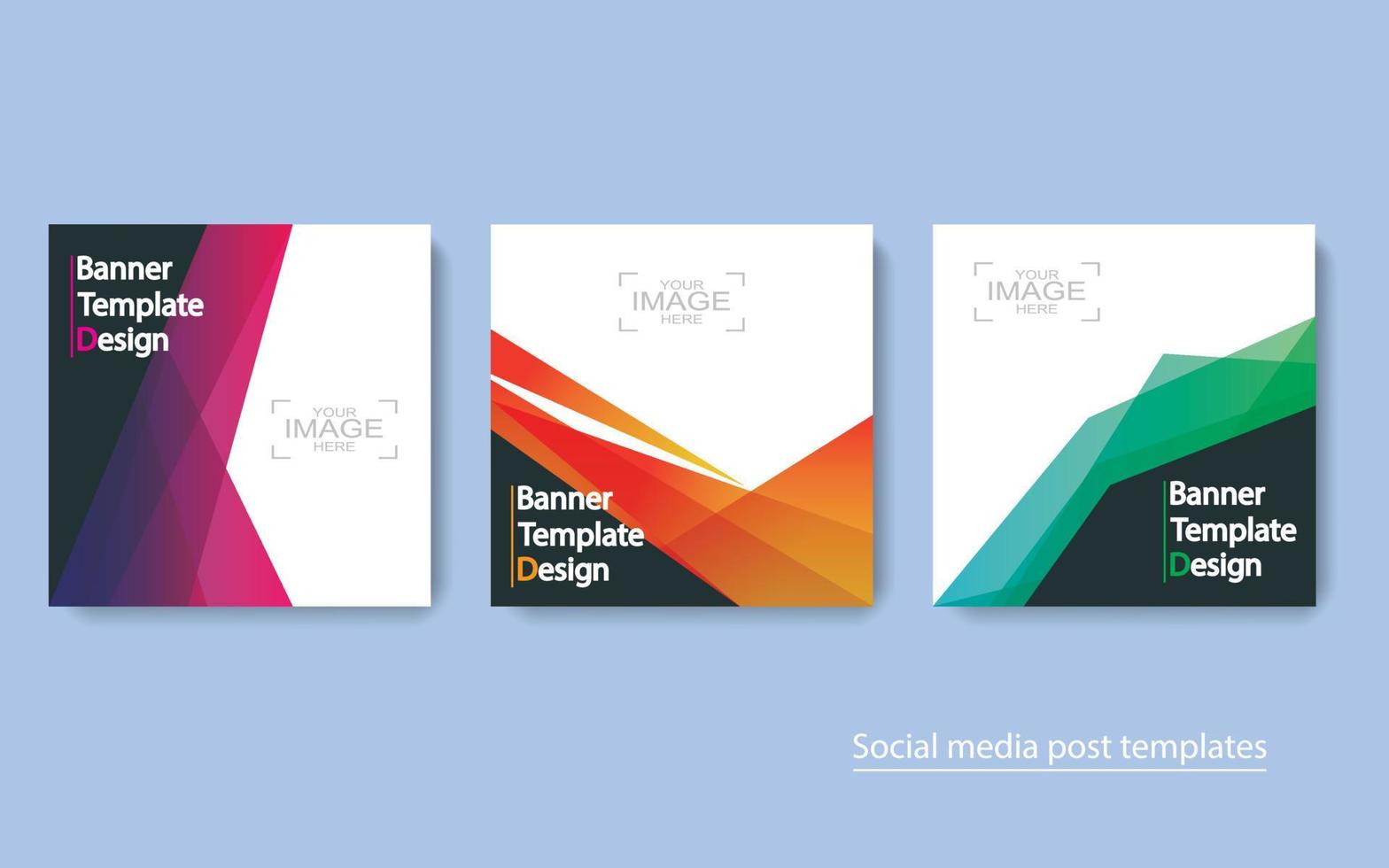 set banner social media post design. vector