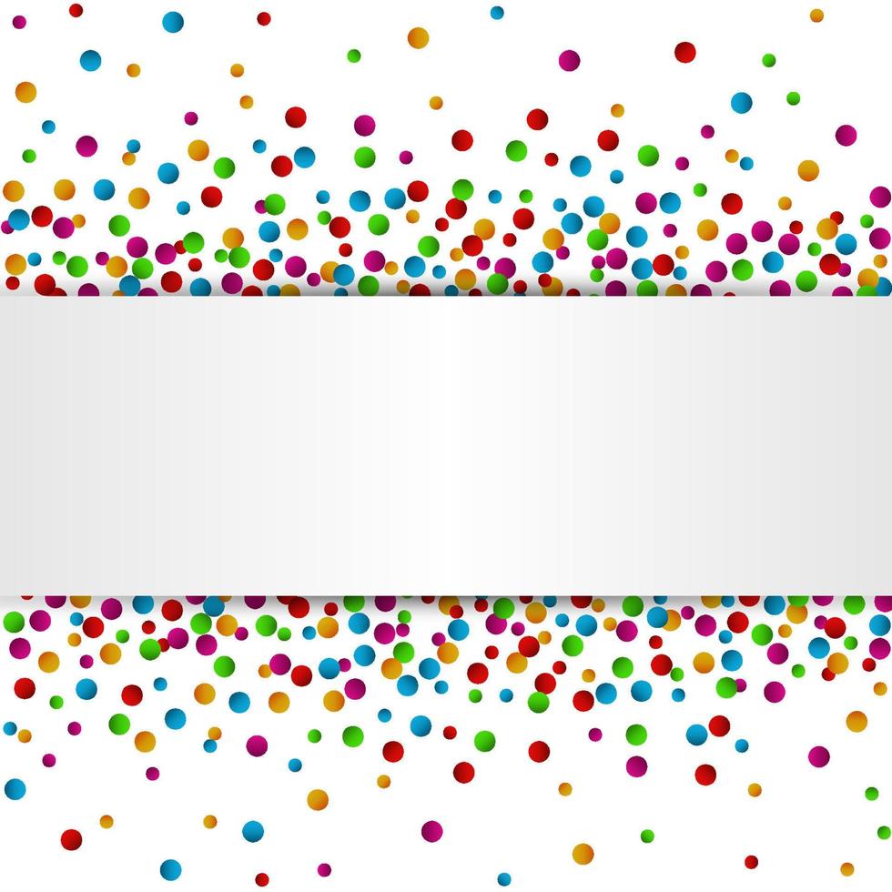 Confetti seamless bright round frame colorful for celebration vector