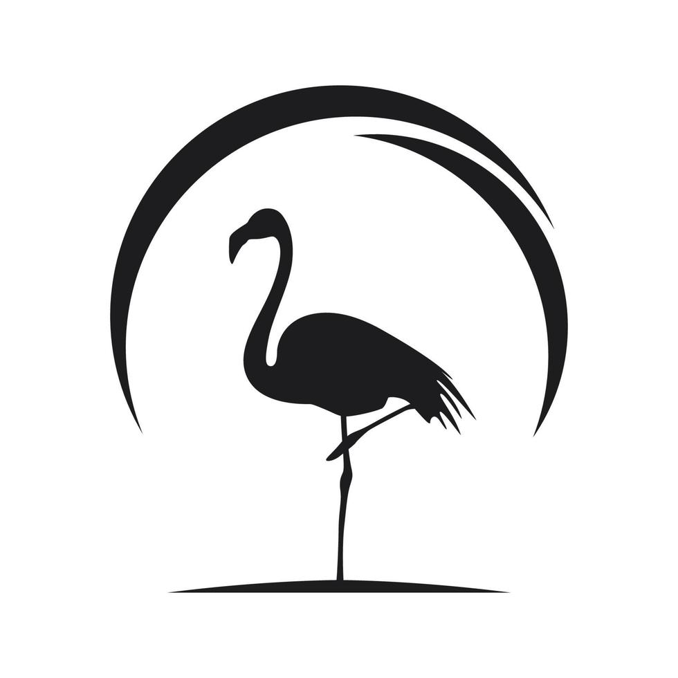 Vector illustration of  flamingo bird icon