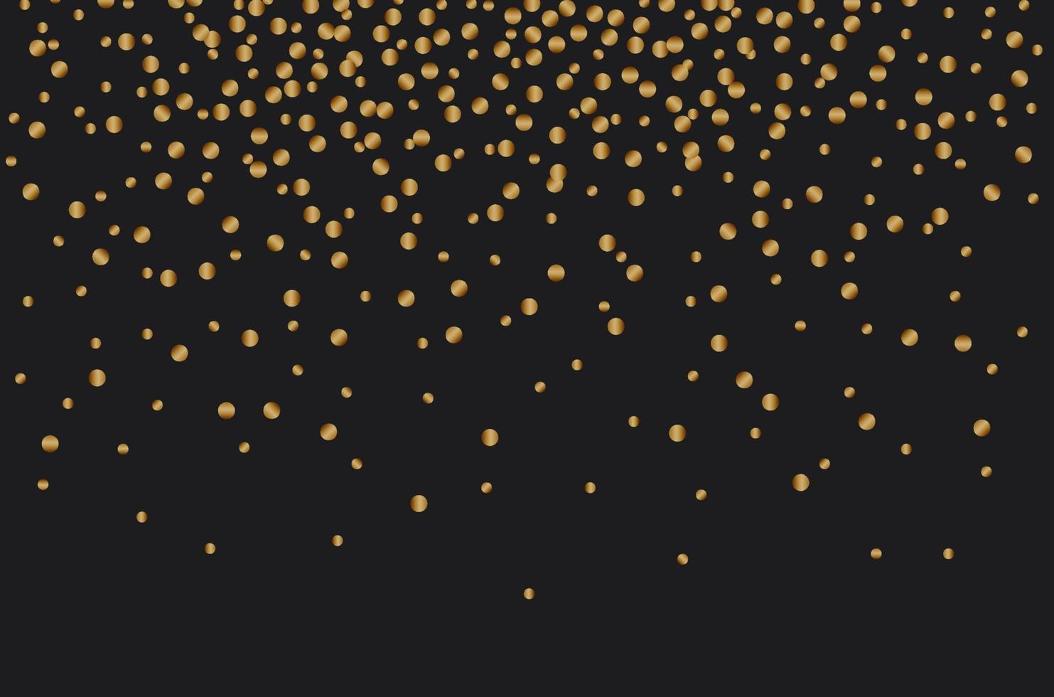 Golden confetti luxury festive on black background vector