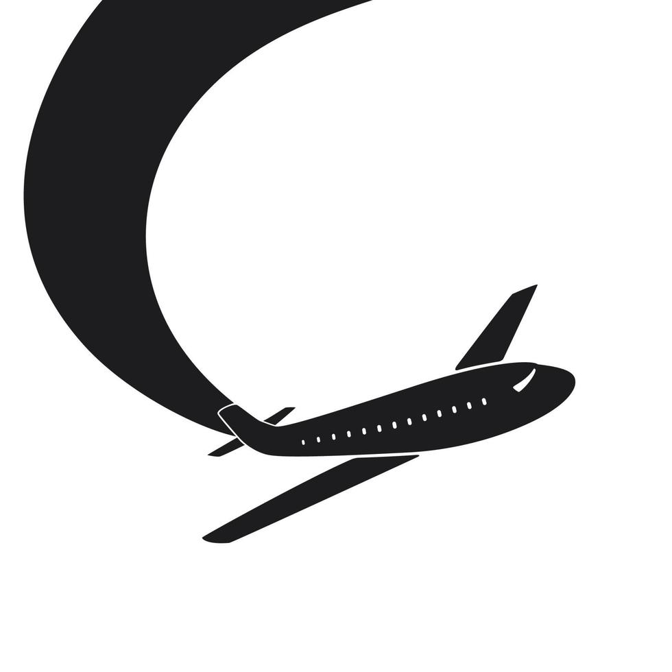 Vector illustration of flying airplane