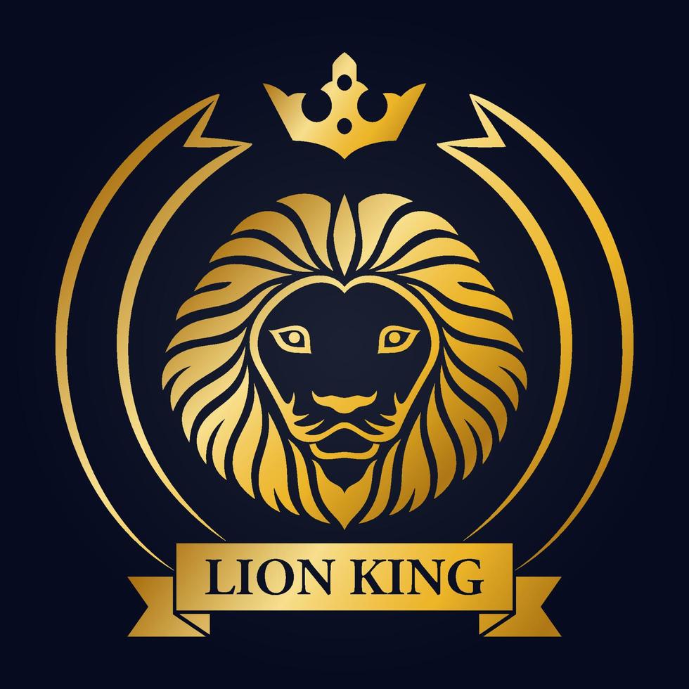 lion king icon and logo. vector illustration