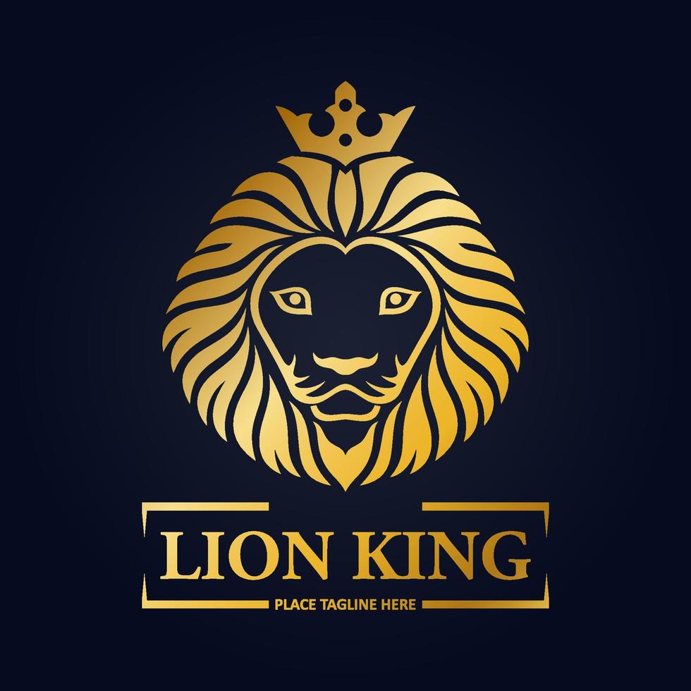 lion king icon and logo. vector illustration