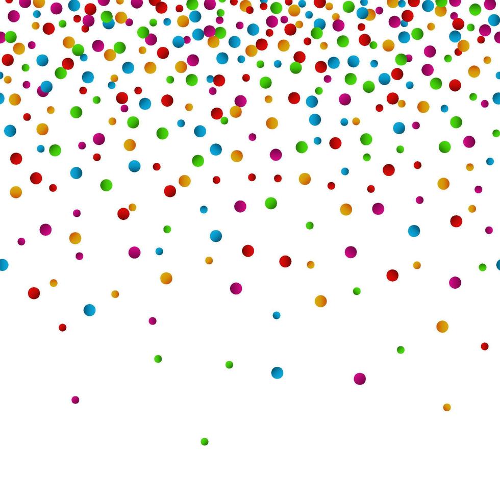 Confetti seamless bright round frame colorful for celebration vector