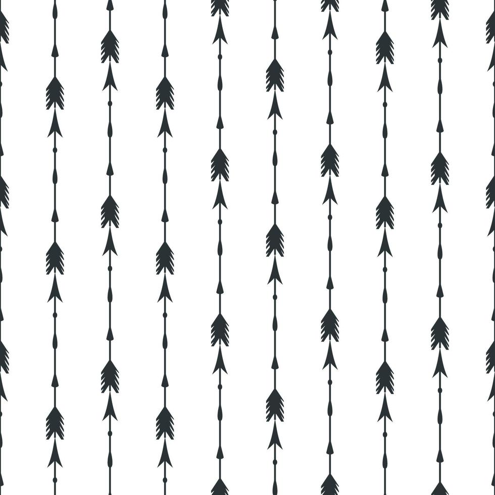 Black arrows seamless pattern background vector