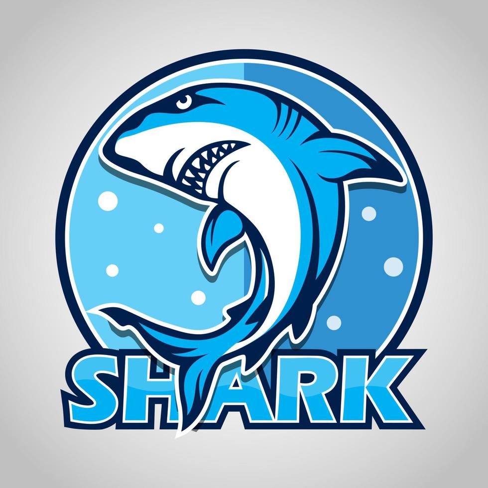 shark icon and logo. vector illustration