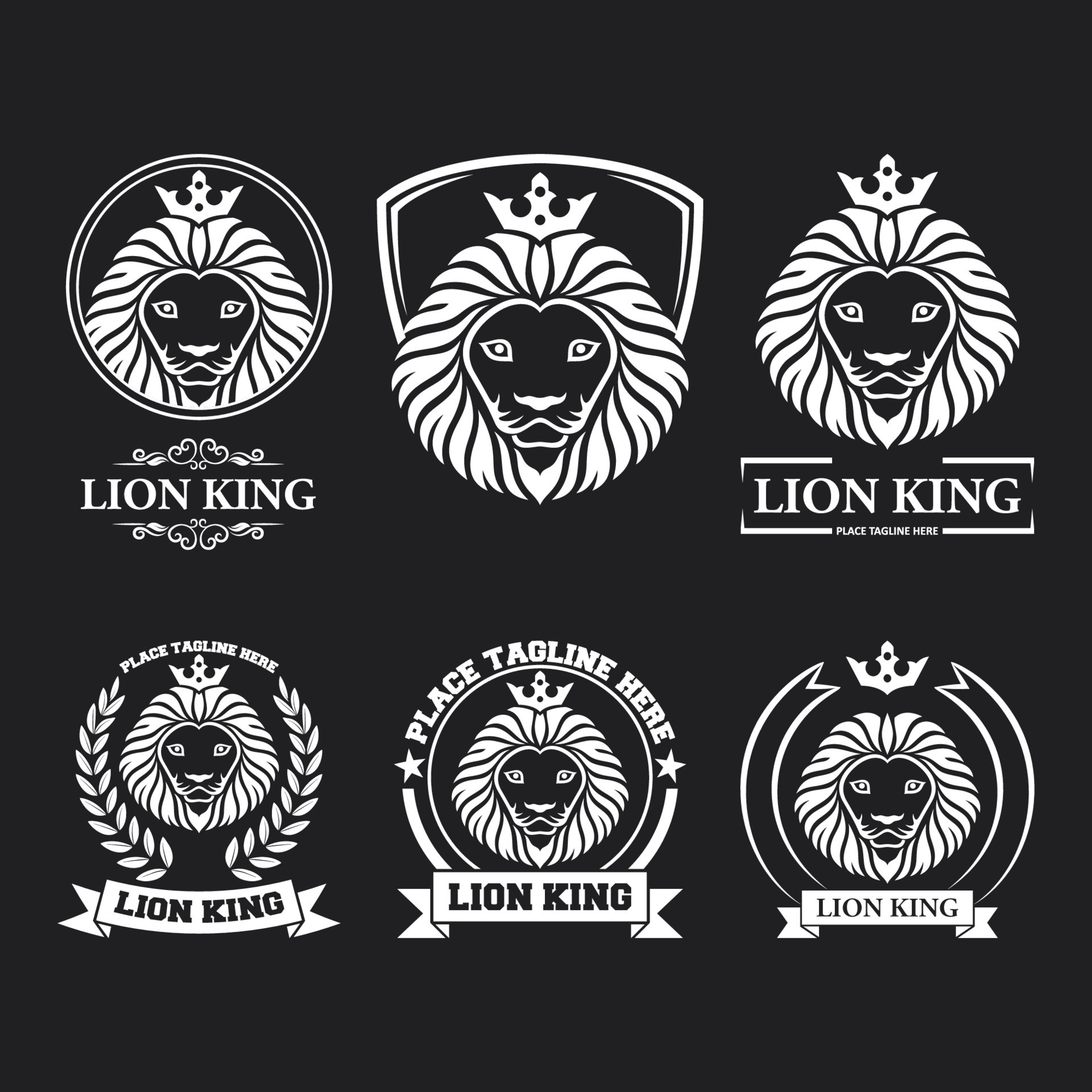 lion king icon and logo. vector illustration 11813853 Vector Art at