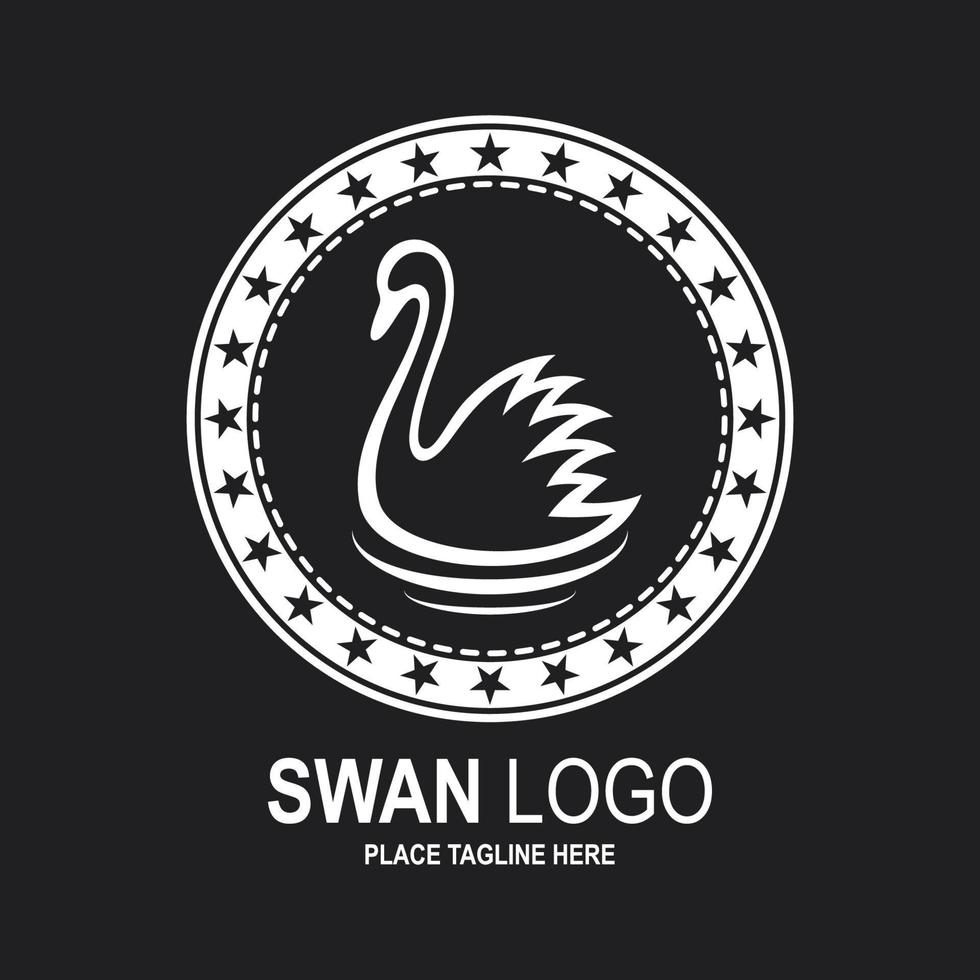 Swan icon and logo. vector illustration