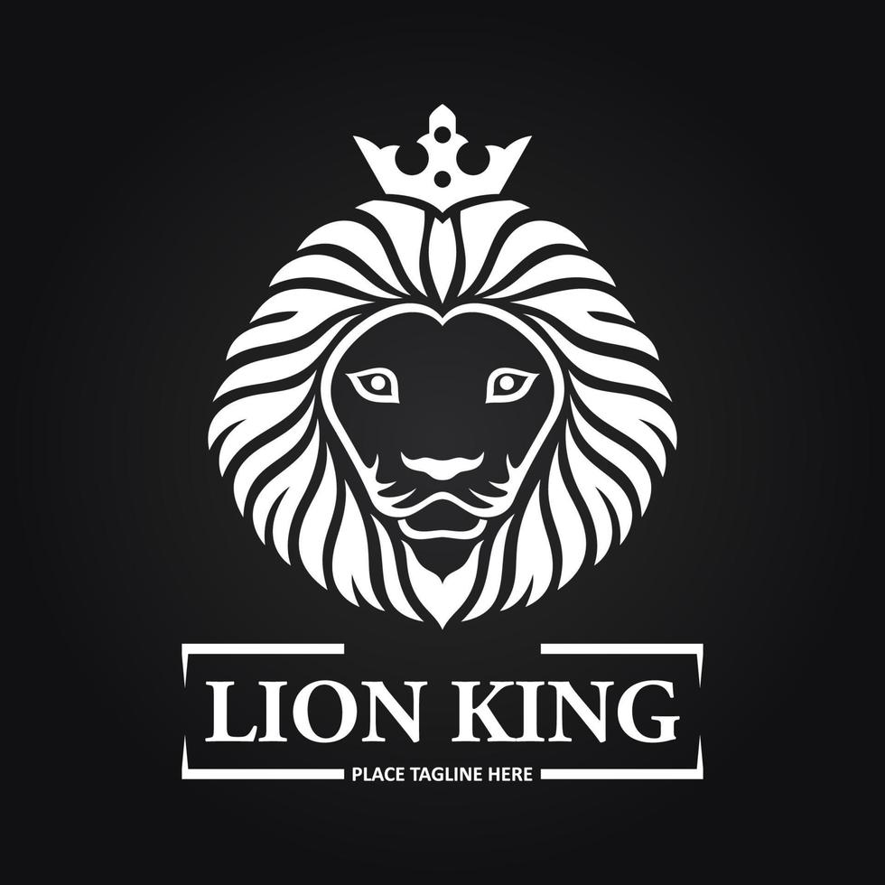 lion king icon and logo. vector illustration