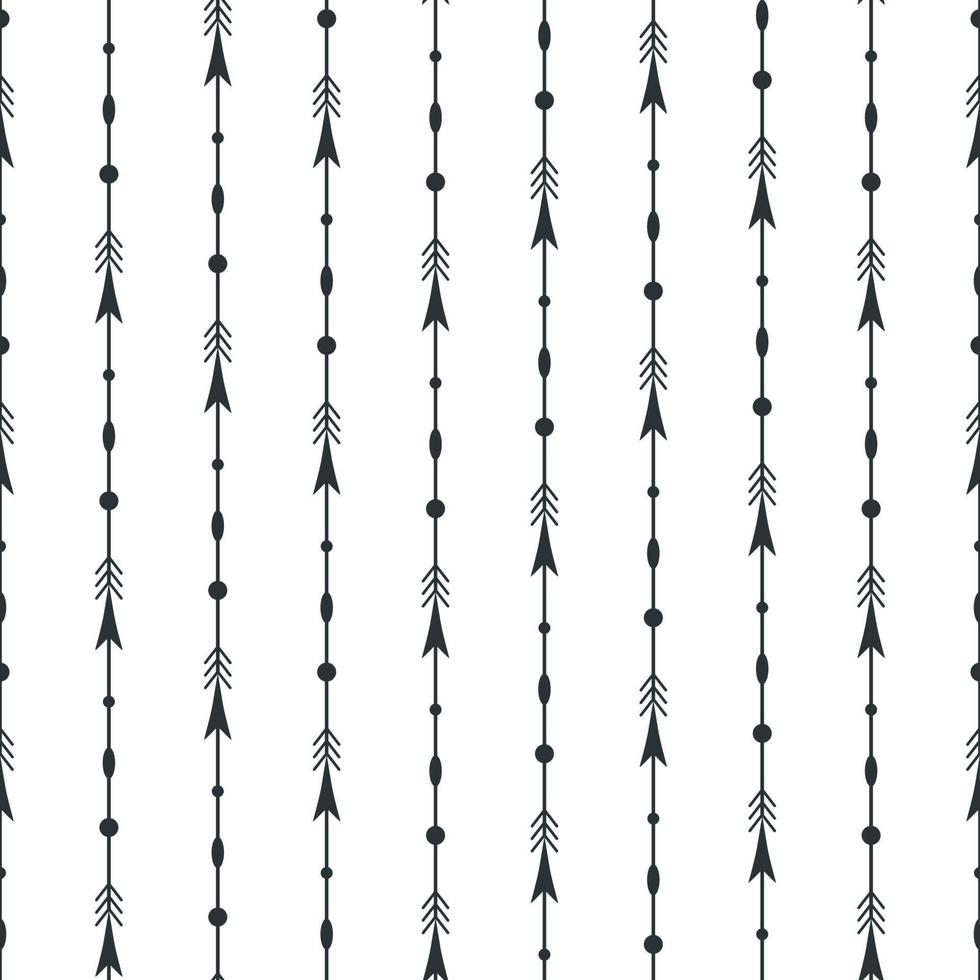 Black arrows seamless pattern background vector