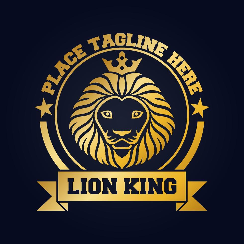lion king icon and logo. vector illustration