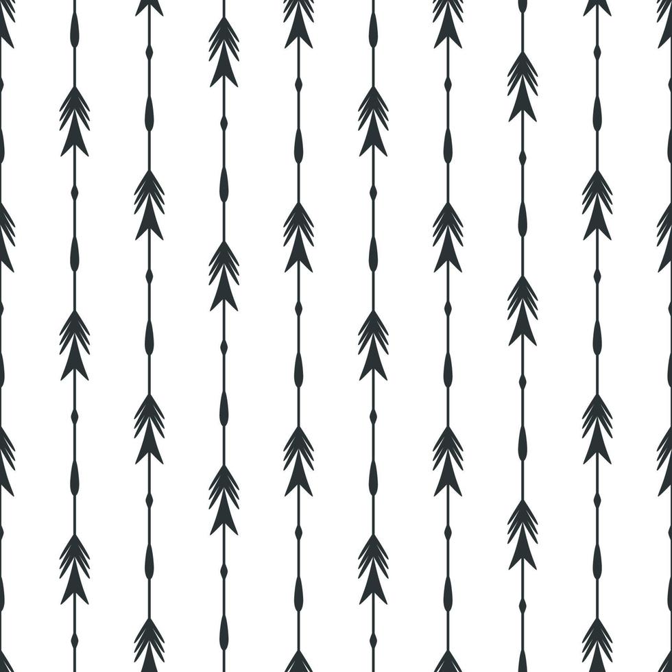 Black arrows seamless pattern background vector
