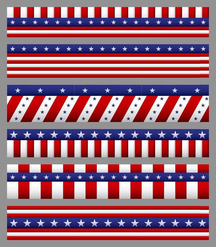 Happy Labor Day holiday banner with golden stars. United States national flag vector