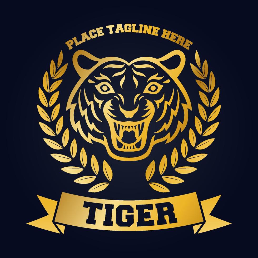 tiger icon and logo. vector illustration